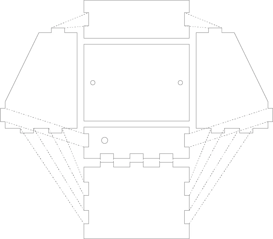 Laser-cut plywood enclosure, under construction